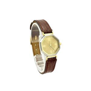 Yves Saint Laurent Vintage 90s Gold‑Tone Octagon Citizen Quartz Watch *WORKING*